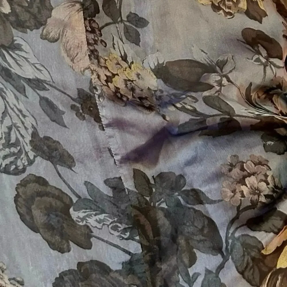 Vintage banana republic 100% silk navy floral maxi dress - Picture 4 of 5